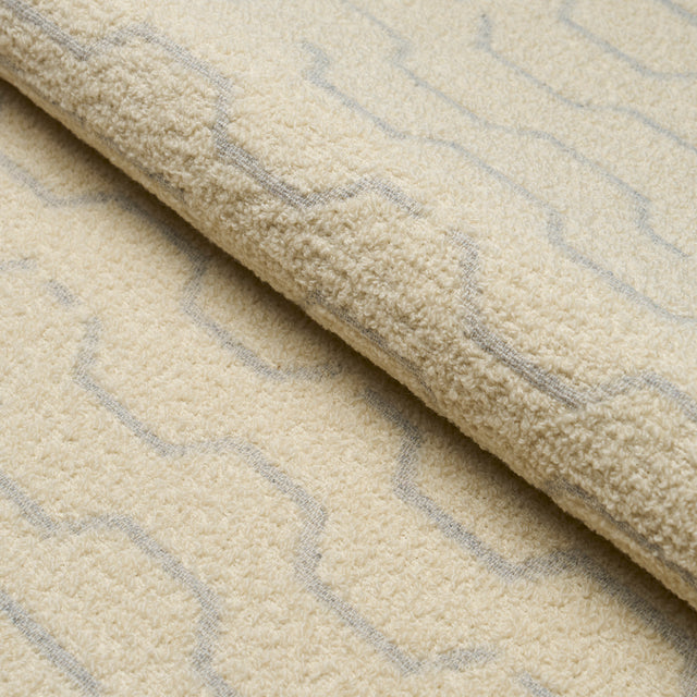 Schumacher Patek Wool Bouclé Ivory Fabric - Eade's Wallpaper