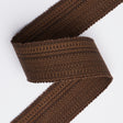 Schumacher 83942 COTTON STRIÃ‰ TAPE MEDIUM in CHESTNUT Trim 