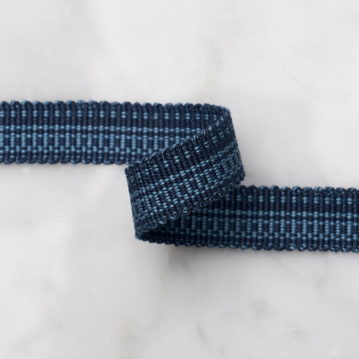 Schumacher 83950 COTTON STRIÃ‰ TAPE NARROW in INDIGO Trim - 