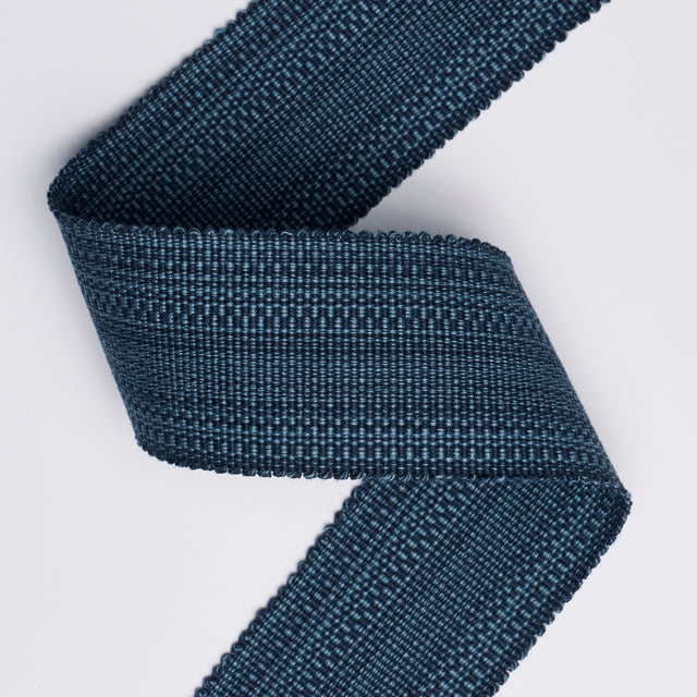 Schumacher 83962 COTTON STRIÃ‰ TAPE WIDE in INDIGO Trim - PA
