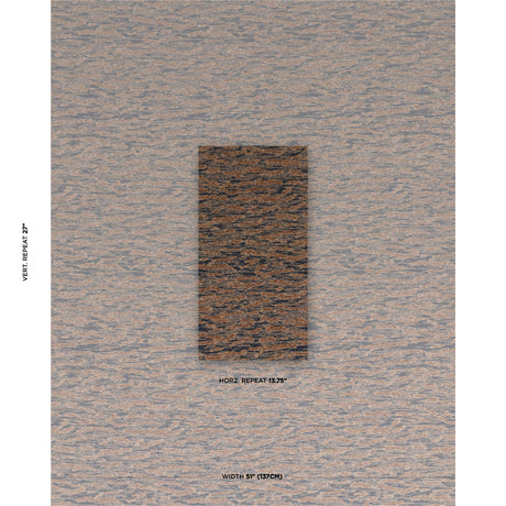 Schumacher Altamira Navy/Brown Fabric