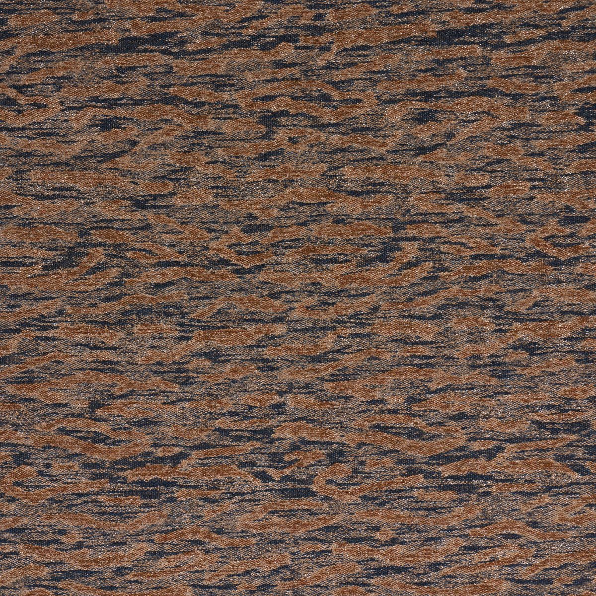 Schumacher Altamira Navy/Brown Fabric