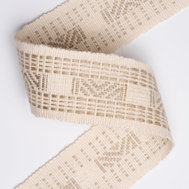 Schumacher 83981 NAEL LINEN COTTON TAPE in OYSTER Trim - PAT