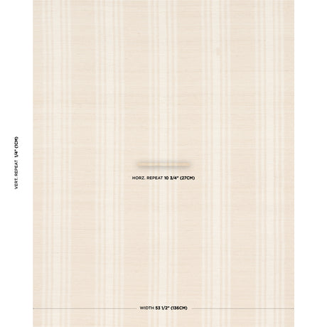Schumacher Cassia Handwoven Silk Stripe Natural Fabric