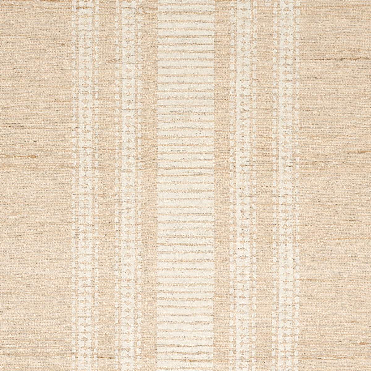 Schumacher Cassia Handwoven Silk Stripe Natural Fabric