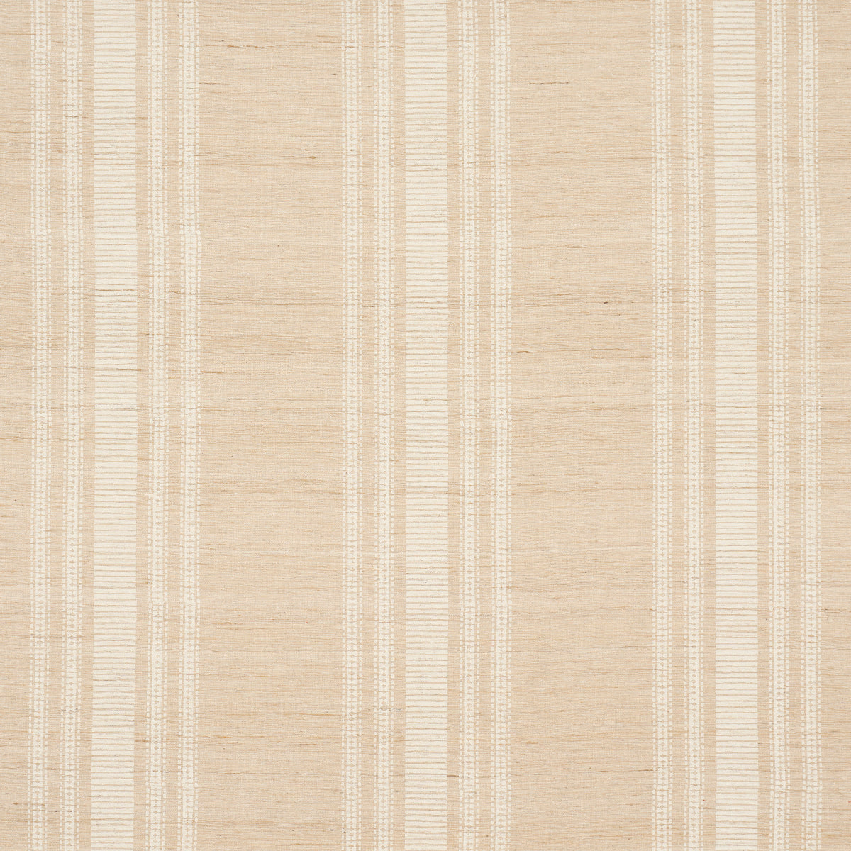 Schumacher Cassia Handwoven Silk Stripe Natural Fabric