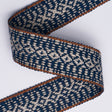 Schumacher 84020 HELENA LINEN COTTON TAPE in INDIGO Trim - P