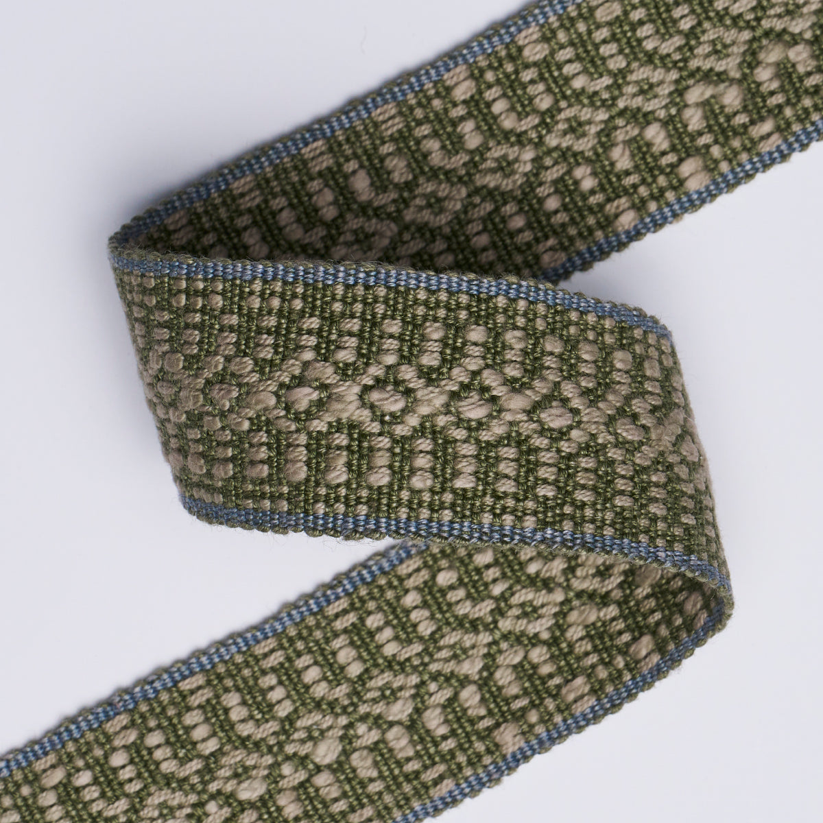 Schumacher 84022 HELENA LINEN COTTON TAPE in FERN Trim - PAT