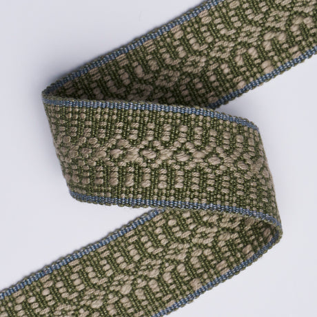 Schumacher 84022 HELENA LINEN COTTON TAPE in FERN Trim - PAT
