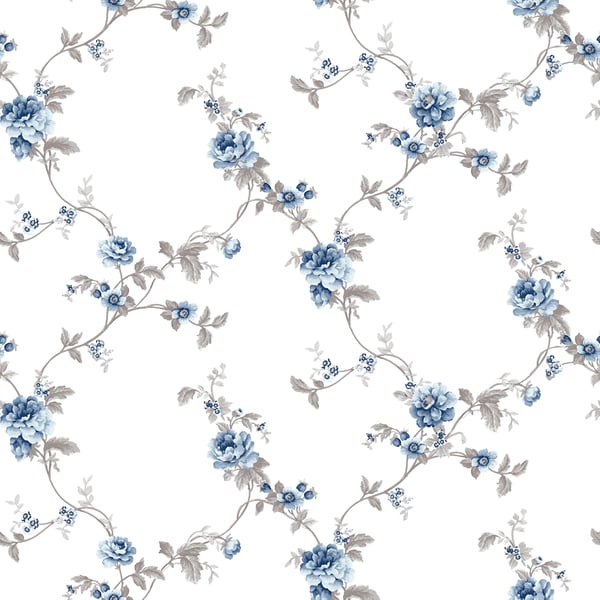 Galerie 84035 Blue Ramage Medio Edra - Eade's Wallpaper