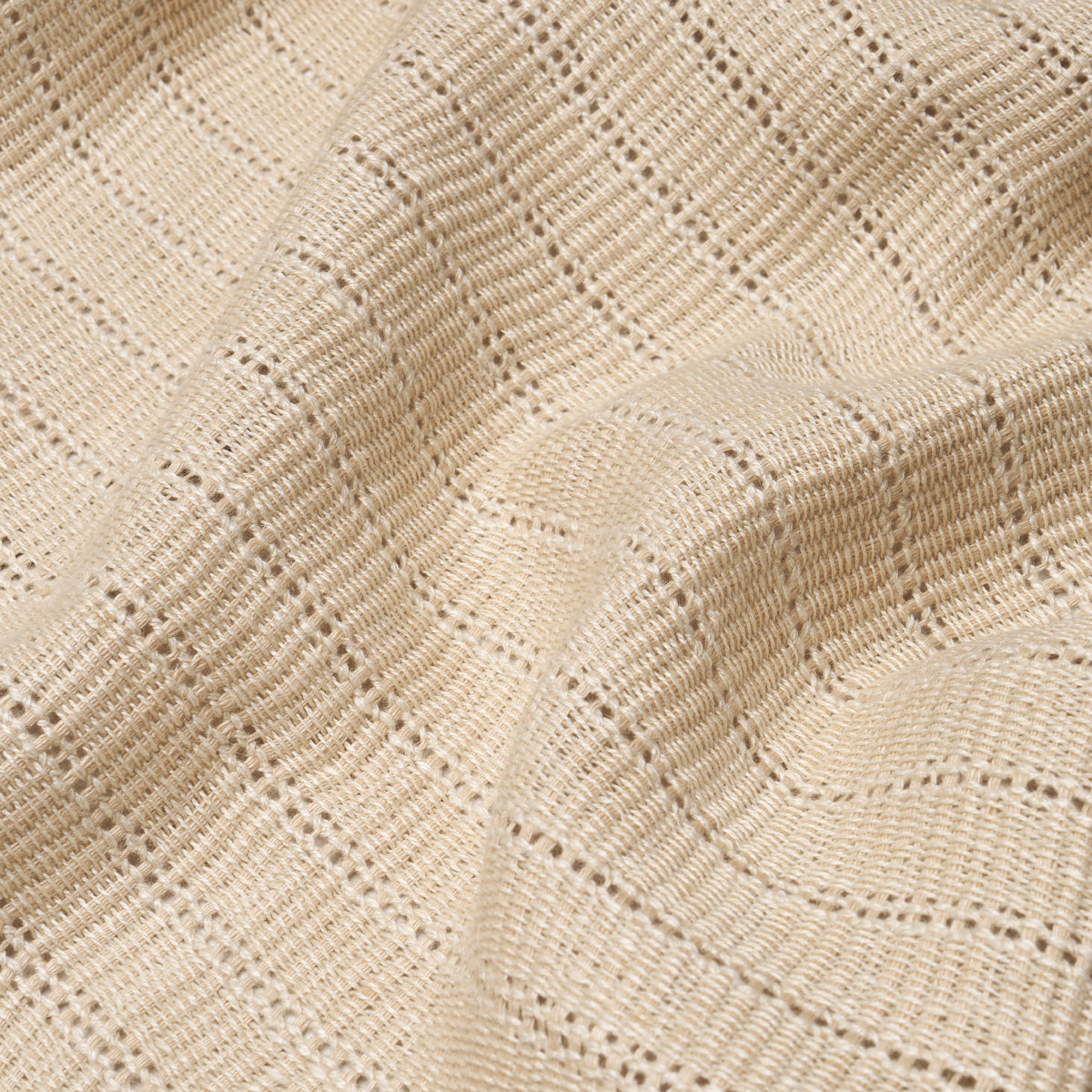 Schumacher Remi Handwoven Linen Casement Natural Fabric - Eade's Wallpaper
