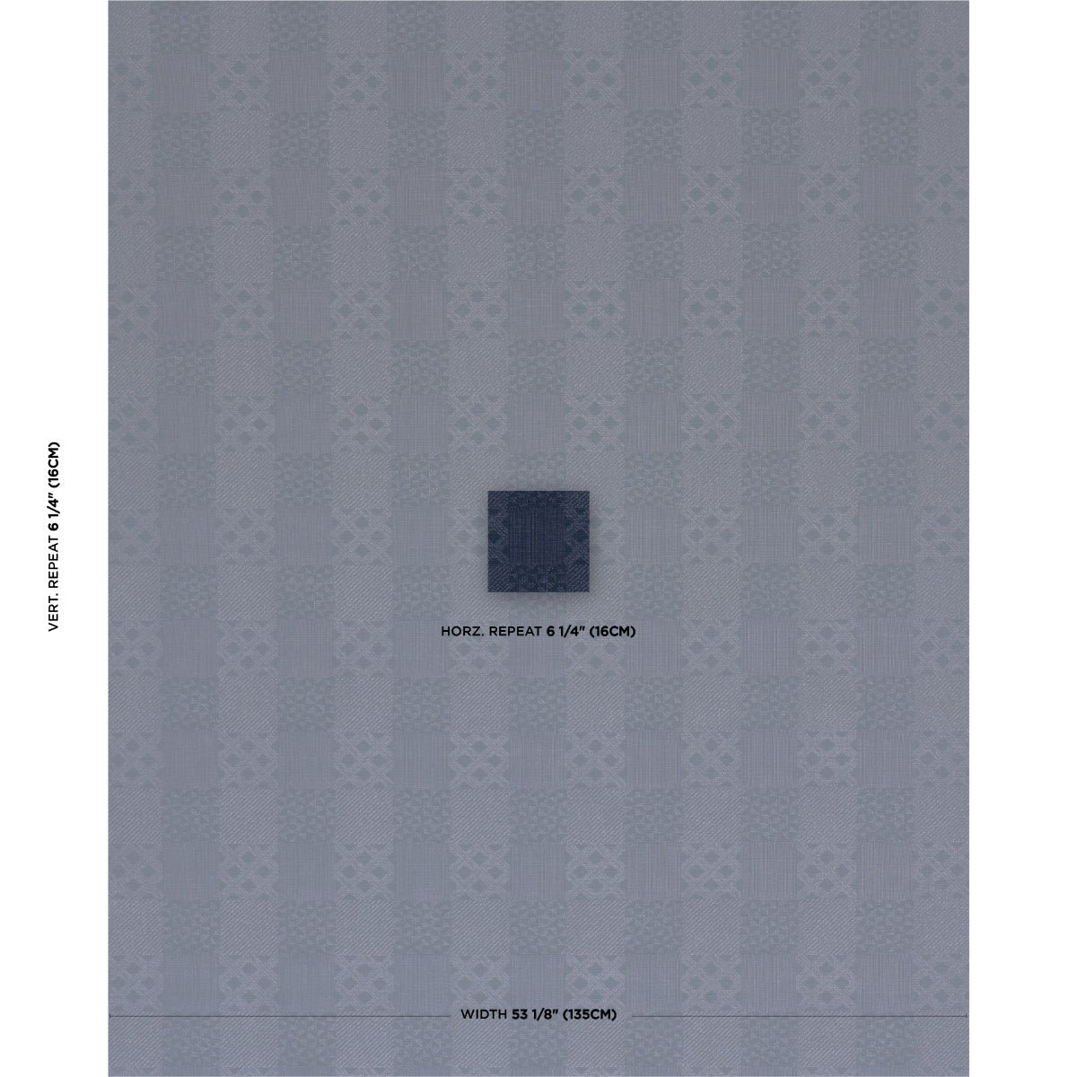 Schumacher Malia Indigo Fabric - Eade's Wallpaper