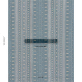 Schumacher Nima Embroidered Cotton Linen Indigo Fabric - Eade's Wallpaper