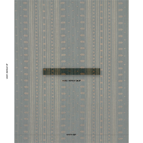 Schumacher Nima Embroidered Cotton Linen Jungle Green Fabric - Eade's Wallpaper