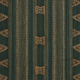 Schumacher Nima Embroidered Cotton Linen Jungle Green Fabric - Eade's Wallpaper