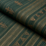 Schumacher Nima Embroidered Cotton Linen Jungle Green Fabric - Eade's Wallpaper