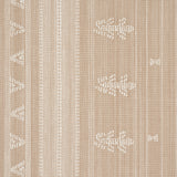 Schumacher Nima Embroidered Cotton Linen Tan Fabric - Eade's Wallpaper