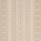 Schumacher Nima Embroidered Cotton Linen Tan Fabric - Eade's Wallpaper