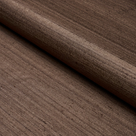 Schumacher Amir Handwoven Silk Casement Walnut Fabric