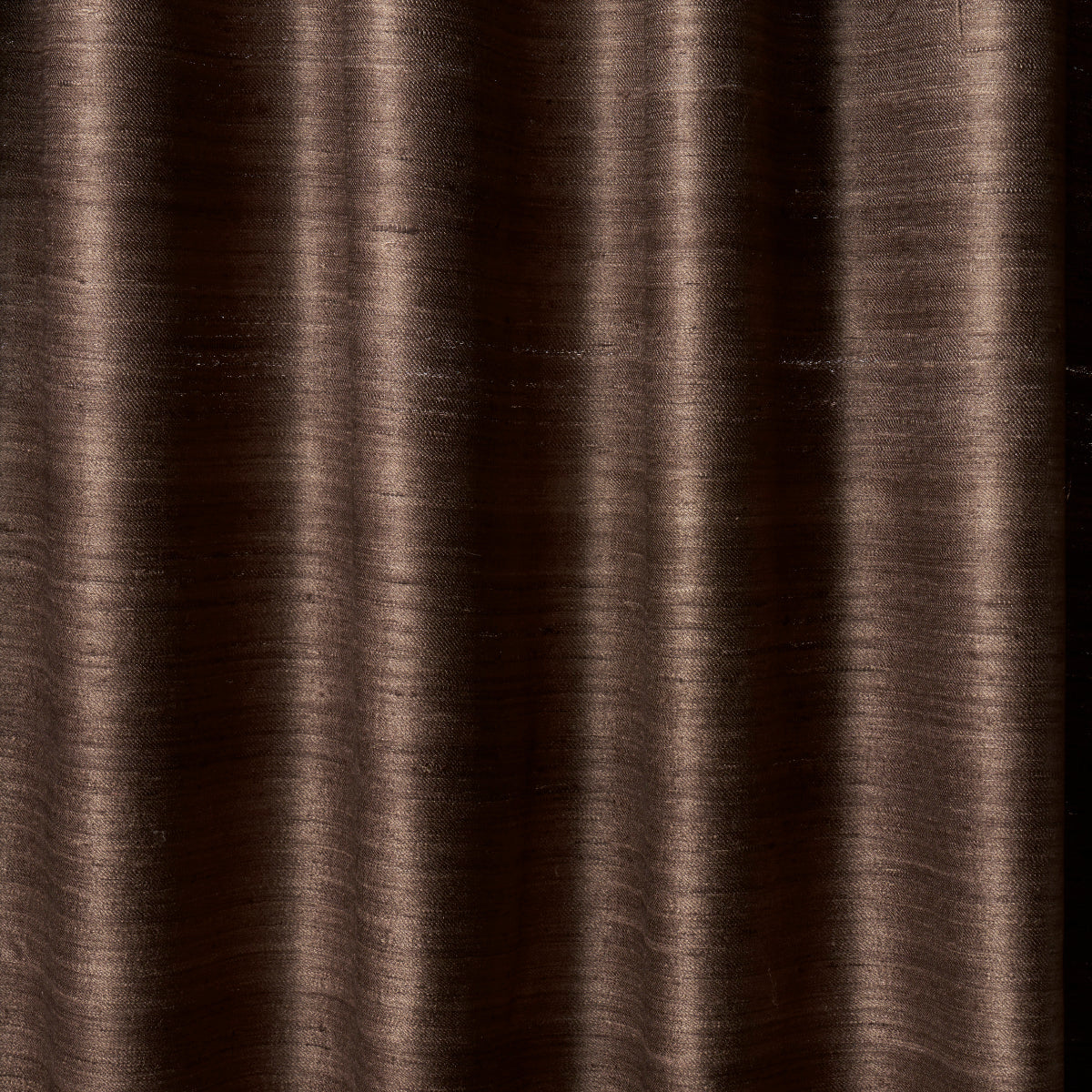Schumacher Amir Handwoven Silk Casement Walnut Fabric