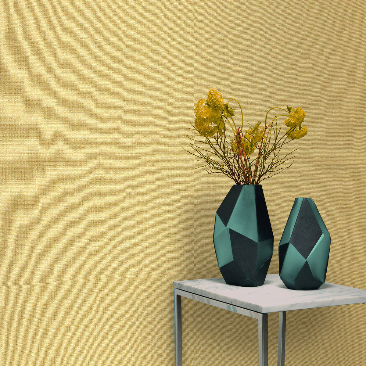 Veer Decor Linea Textile Yellow Wallpaper 8411-VRTR-AA1
