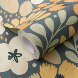 Veer Decor Poetic Garden Blue Wallpaper 8411-VRTR-AB3