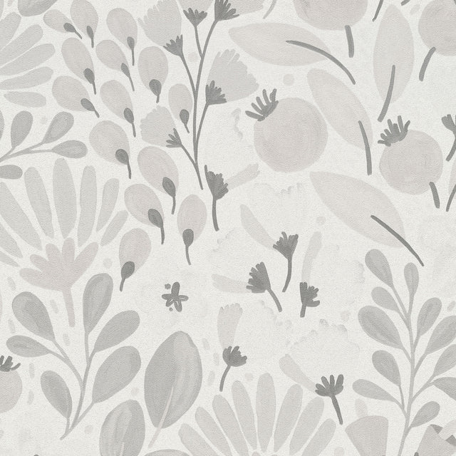 Veer Decor Poetic Garden Grey Wallpaper 8411-VRTR-AB4