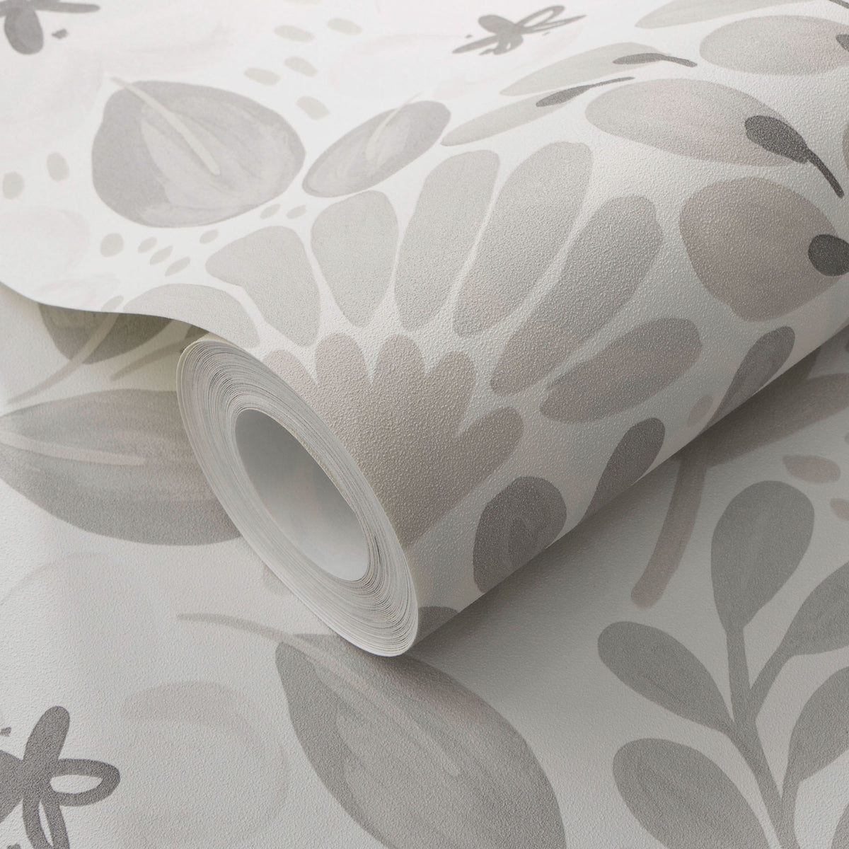 Veer Decor Poetic Garden Grey Wallpaper 8411-VRTR-AB4
