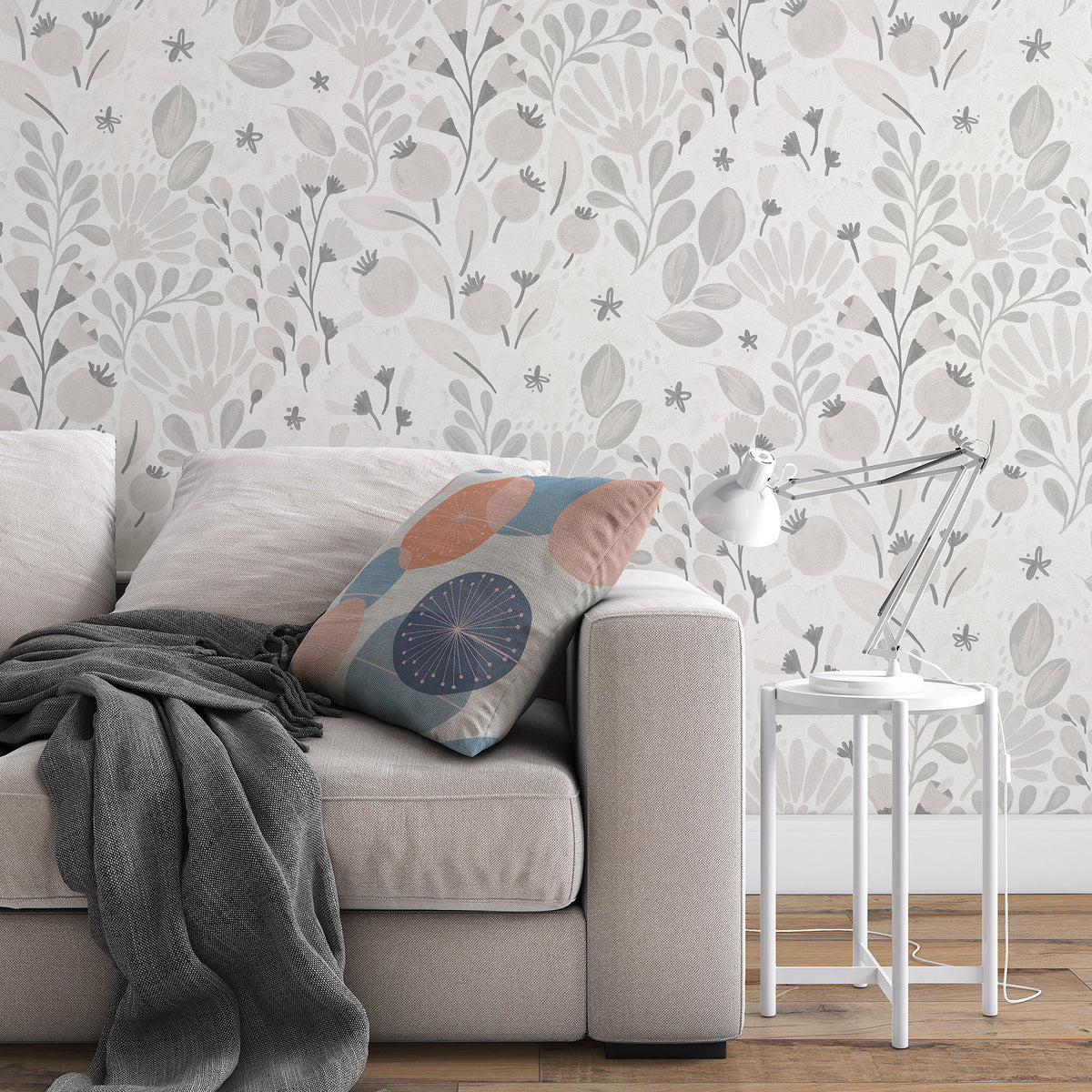 Veer Decor Poetic Garden Grey Wallpaper 8411-VRTR-AB4