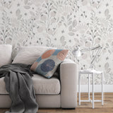 Veer Decor Poetic Garden Grey Wallpaper 8411-VRTR-AB4