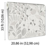 Veer Decor Poetic Garden Grey Wallpaper 8411-VRTR-AB4