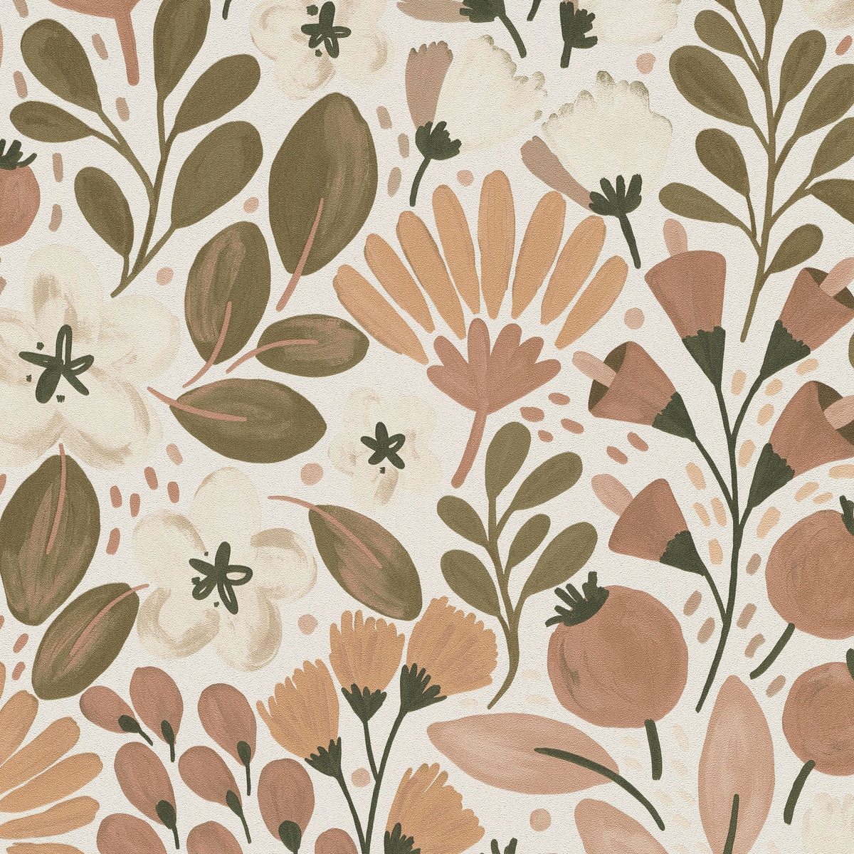 Veer Decor Poetic Garden Brown Wallpaper 8411-VRTR-AB5