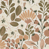 Veer Decor Poetic Garden Brown Wallpaper 8411-VRTR-AB5