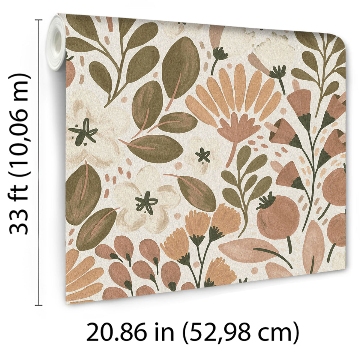 Veer Decor Poetic Garden Brown Wallpaper 8411-VRTR-AB5
