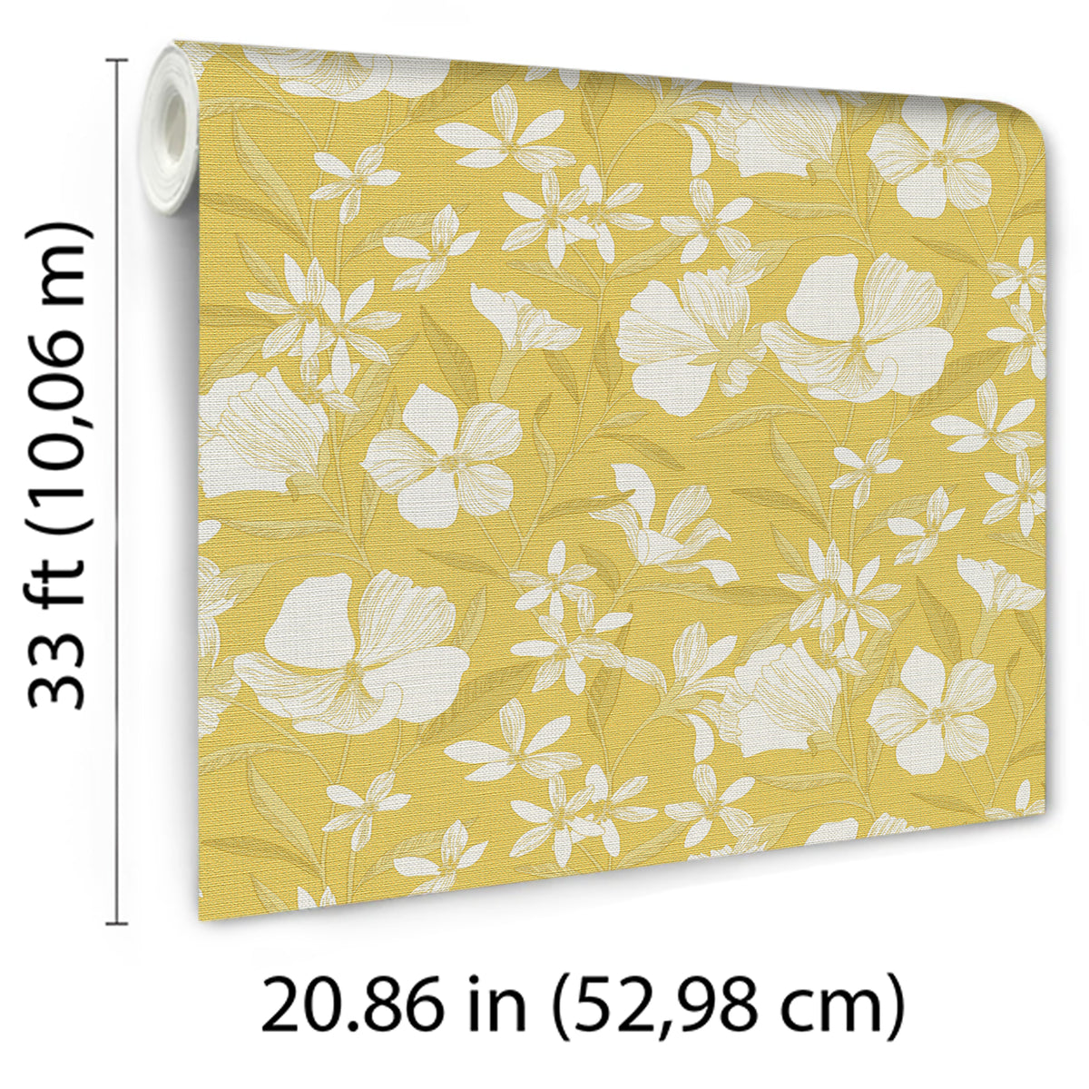 Veer Decor Floral Breeze Yellow Wallpaper 8411-VRTR-AC1