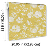 Veer Decor Floral Breeze Yellow Wallpaper 8411-VRTR-AC1