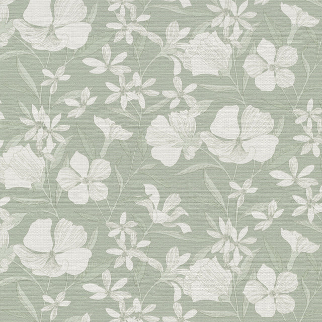 Veer Decor Floral Breeze Green Wallpaper 8411-VRTR-AC2