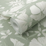 Veer Decor Floral Breeze Green Wallpaper 8411-VRTR-AC2