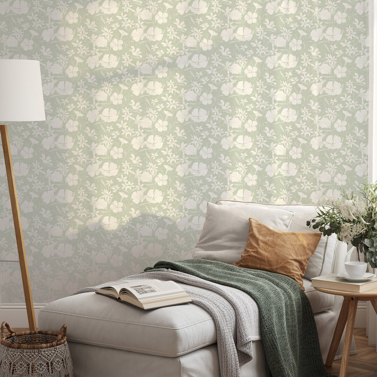 Veer Decor Floral Breeze Green Wallpaper 8411-VRTR-AC2