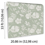 Veer Decor Floral Breeze Green Wallpaper 8411-VRTR-AC2