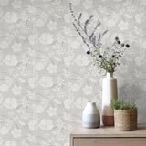 Veer Decor Floral Breeze Grey Wallpaper 8411-VRTR-AC3