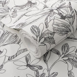 Veer Decor Floral Breeze Black Wallpaper 8411-VRTR-AC4