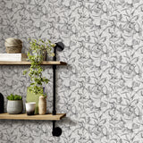 Veer Decor Floral Breeze Black Wallpaper 8411-VRTR-AC4