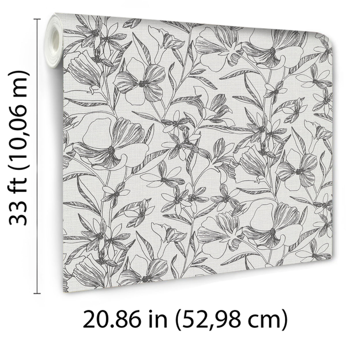 Veer Decor Floral Breeze Black Wallpaper 8411-VRTR-AC4