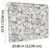 Veer Decor Floral Breeze Black Wallpaper 8411-VRTR-AC4