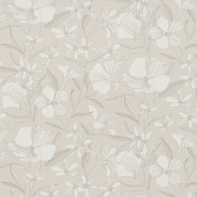 Veer Decor Floral Breeze Beige Wallpaper 8411-VRTR-AC5
