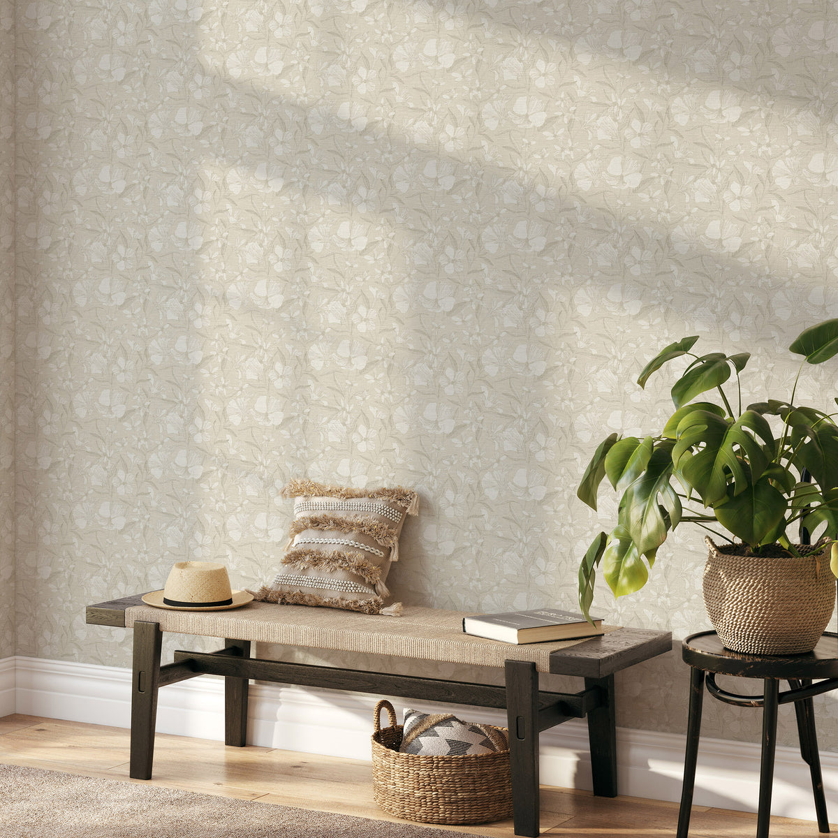 Veer Decor Floral Breeze Beige Wallpaper 8411-VRTR-AC5