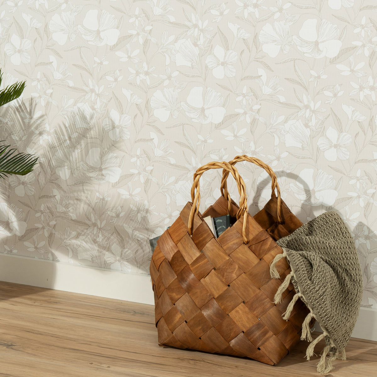 Veer Decor Floral Breeze Beige Wallpaper 8411-VRTR-AC5