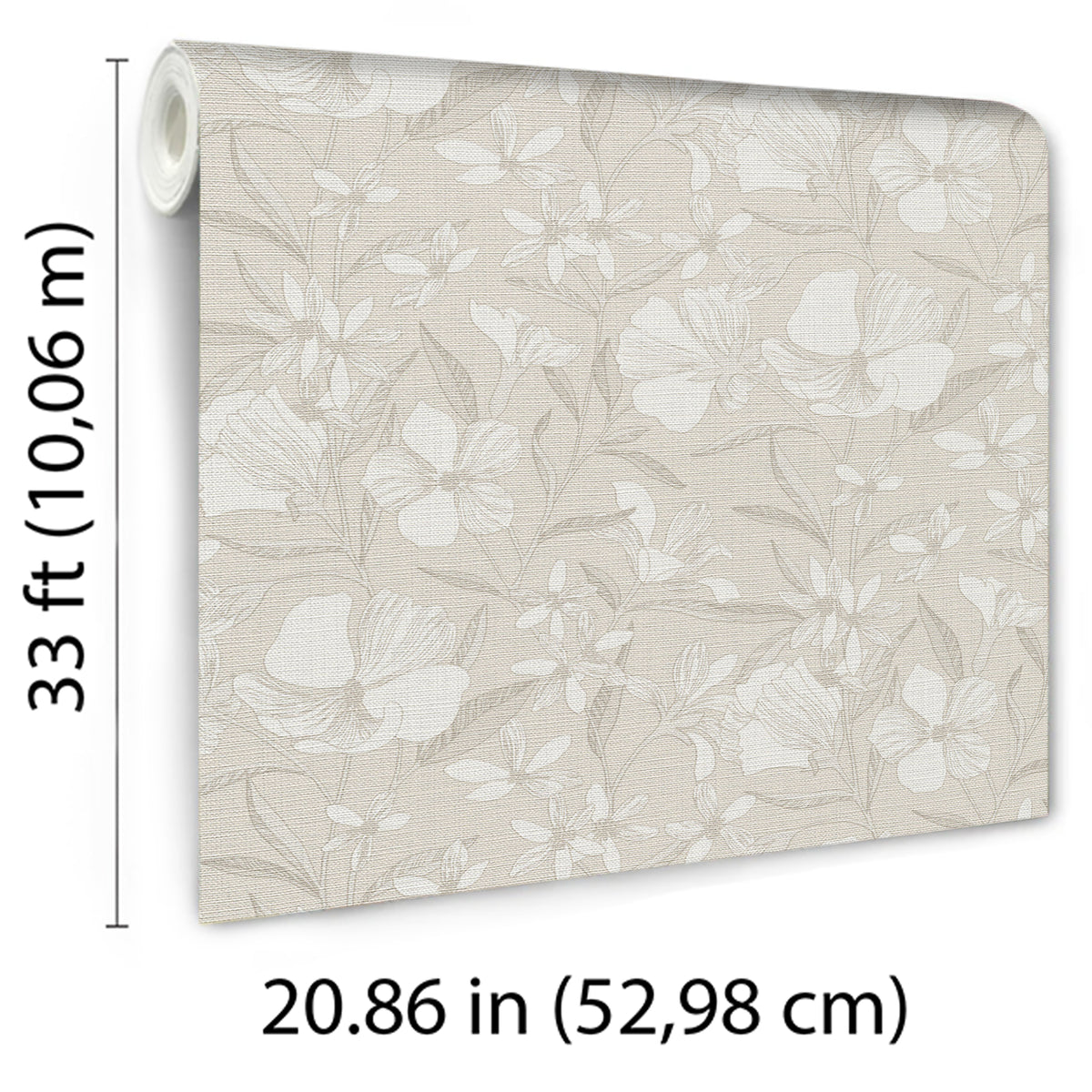 Veer Decor Floral Breeze Beige Wallpaper 8411-VRTR-AC5