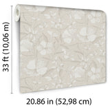 Veer Decor Floral Breeze Beige Wallpaper 8411-VRTR-AC5